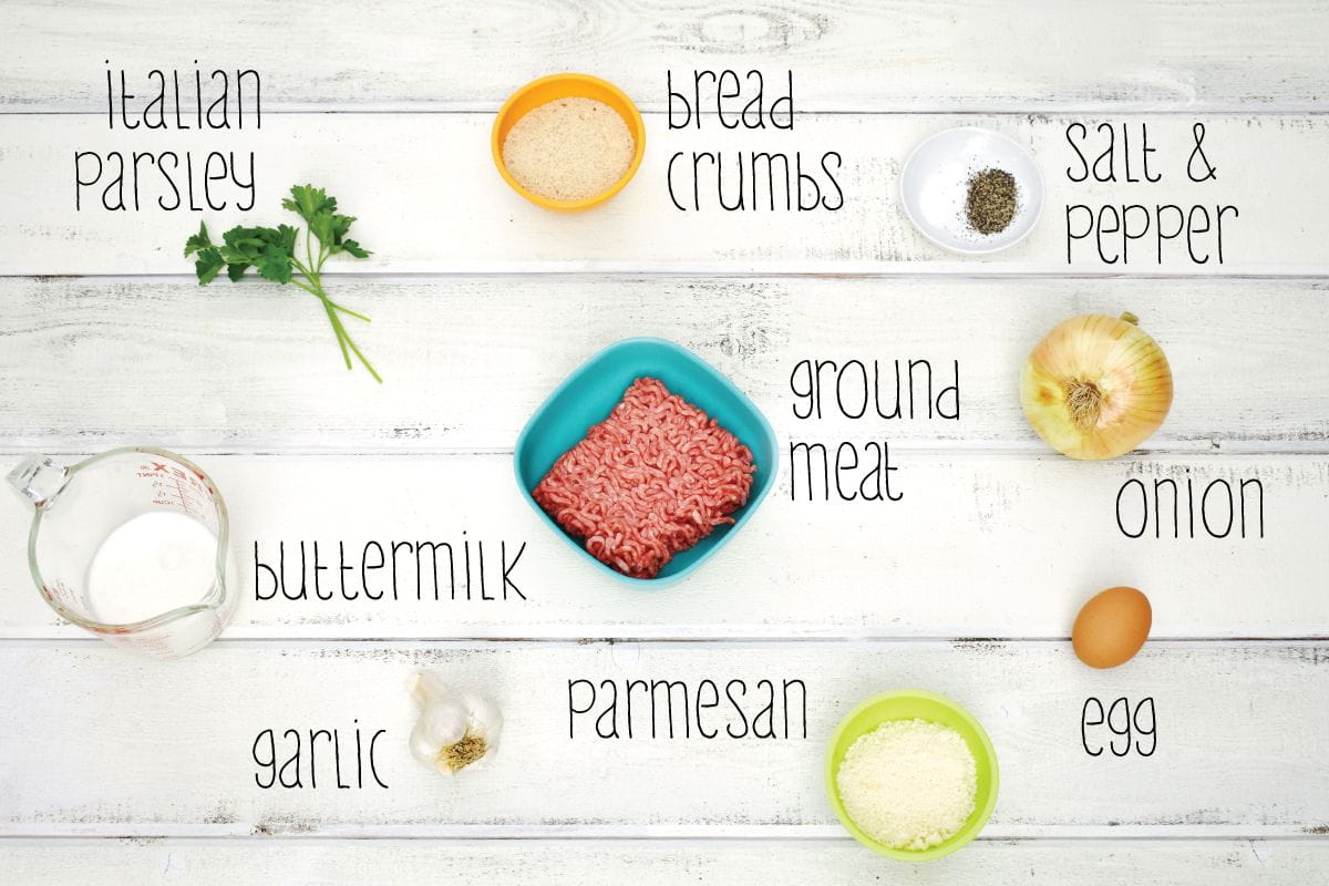 ingredients for meatballs